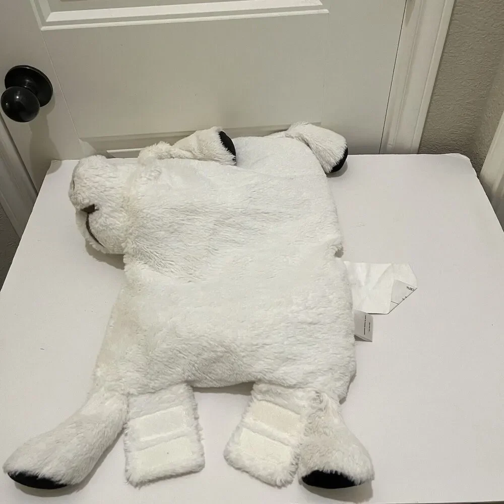 Piper Kids White Llama Plush Pillow Pet Foldable Cuddly Travel Friend 12